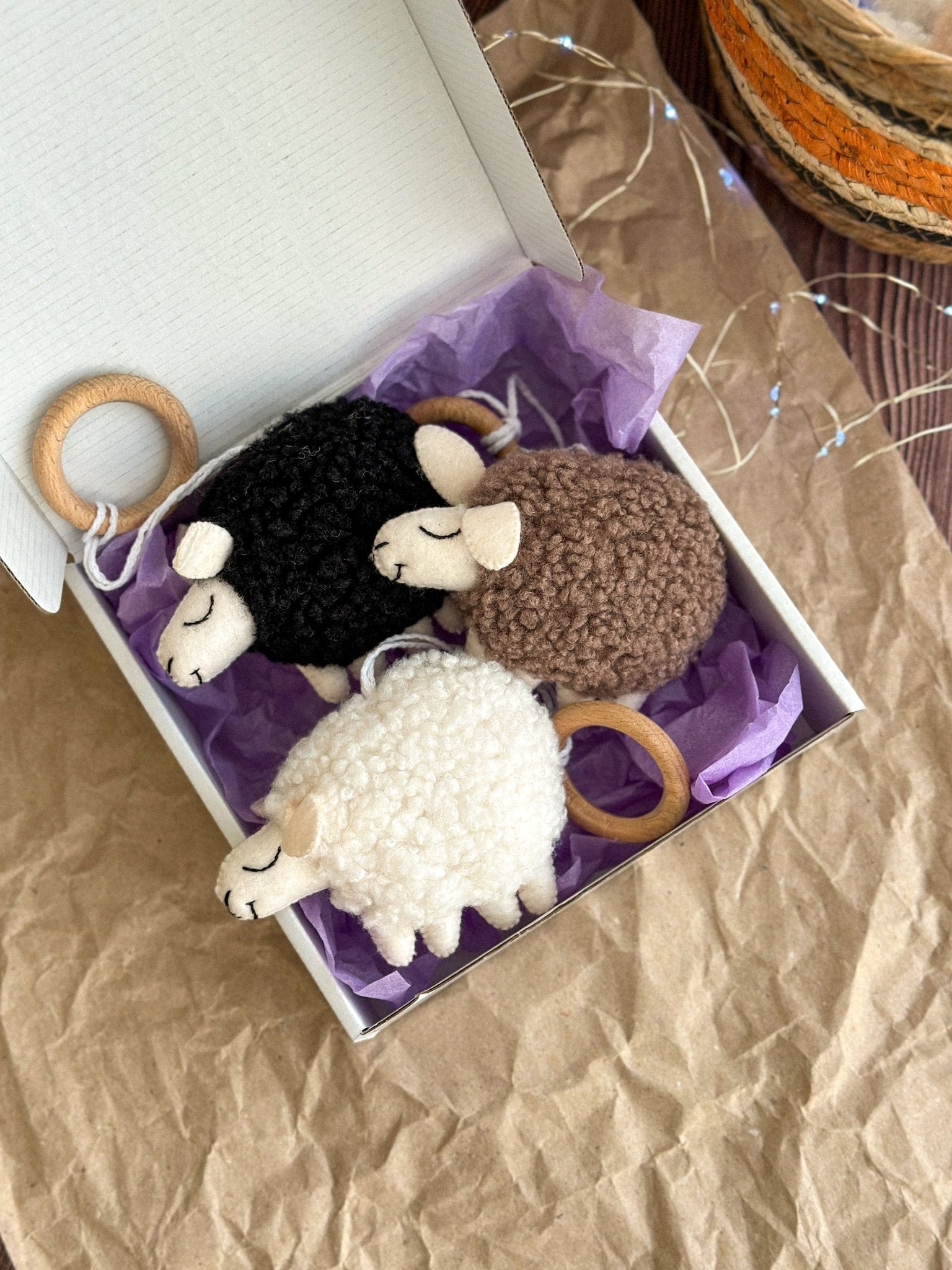 Felt Boucle Sheep Ornament - WoollyFox