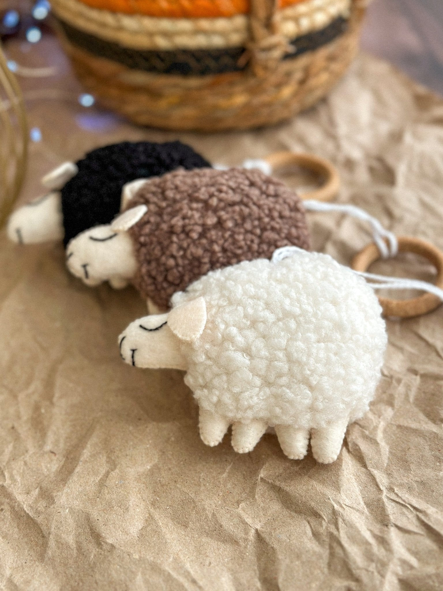Felt Boucle Sheep Ornament - WoollyFox
