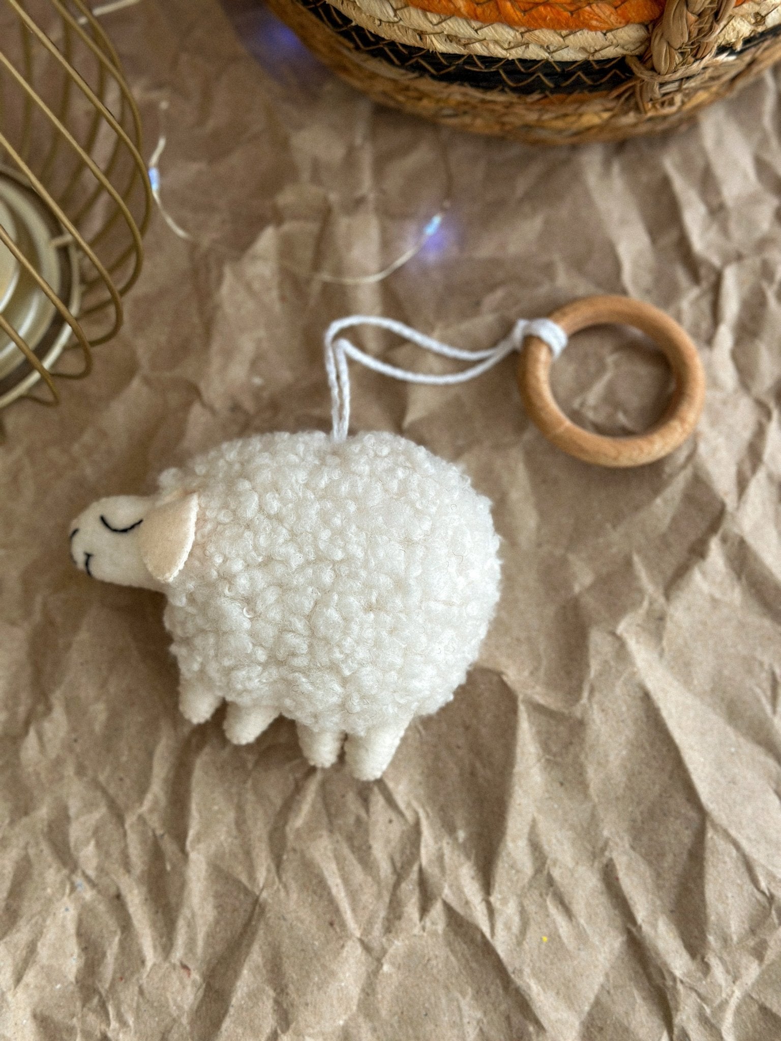 Felt Boucle Sheep Ornament - WoollyFox