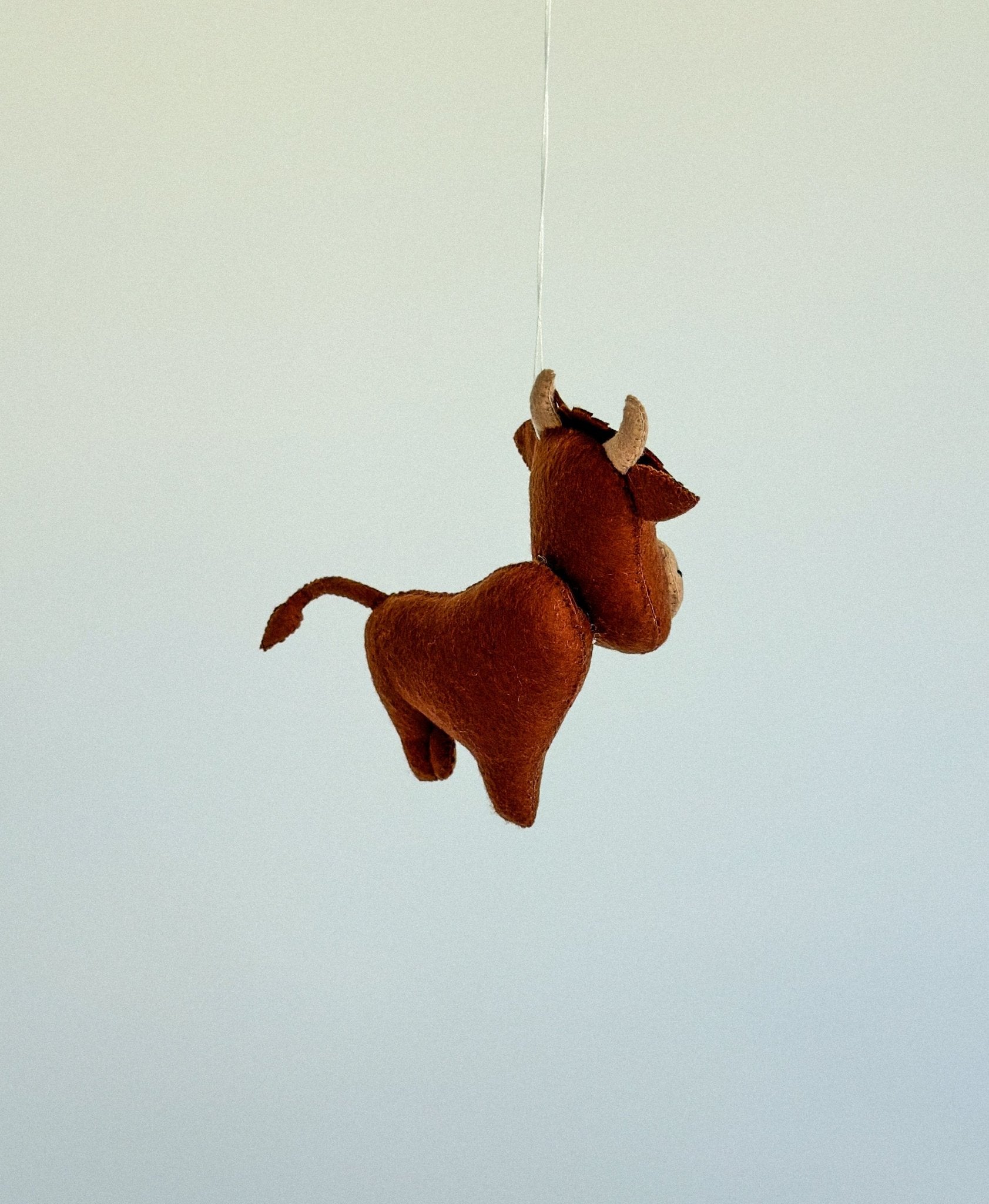Felt Bull Ornament - WoollyFox