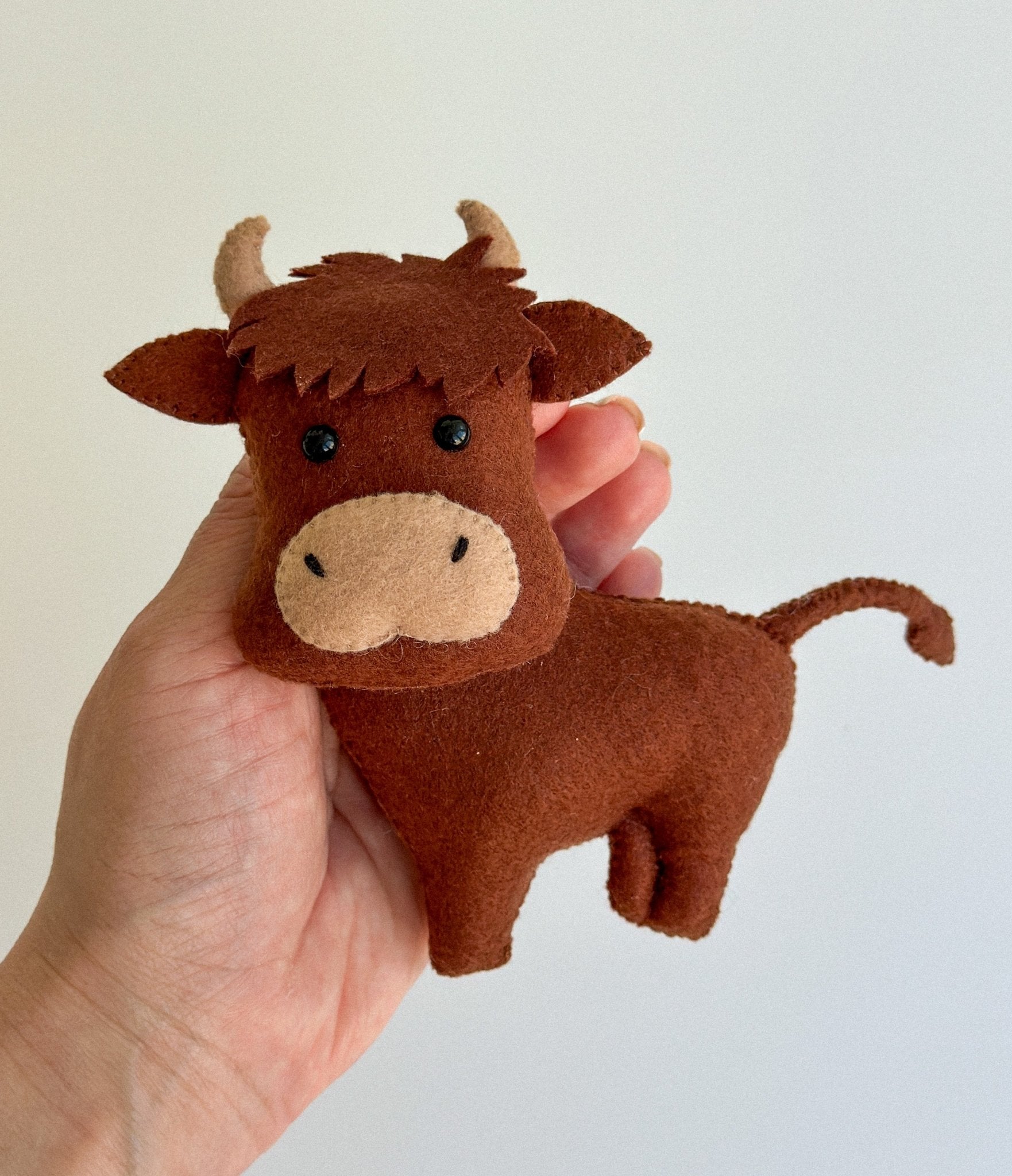 Felt Bull Ornament - WoollyFox