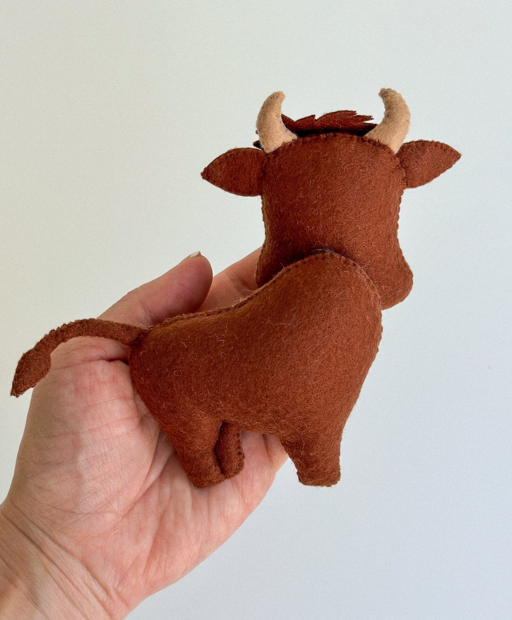 Felt Bull Ornament - WoollyFox
