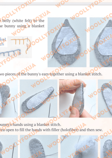 Felt Bunny with Carrot PDF Pattern - WoollyFox