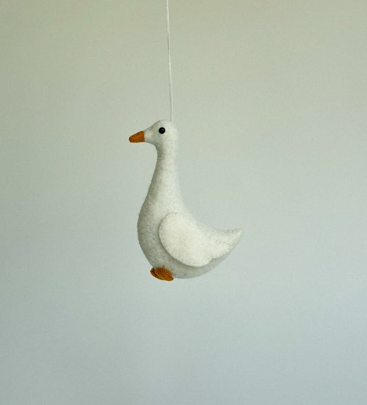 Felt Goose Ornament - WoollyFox