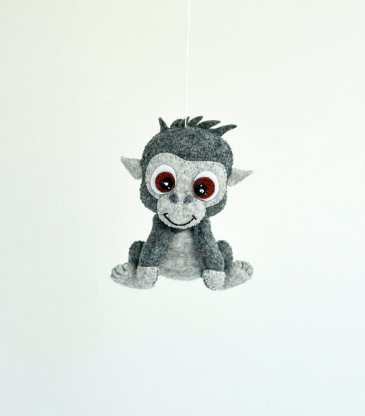 Felt Gorilla Ornament - WoollyFox