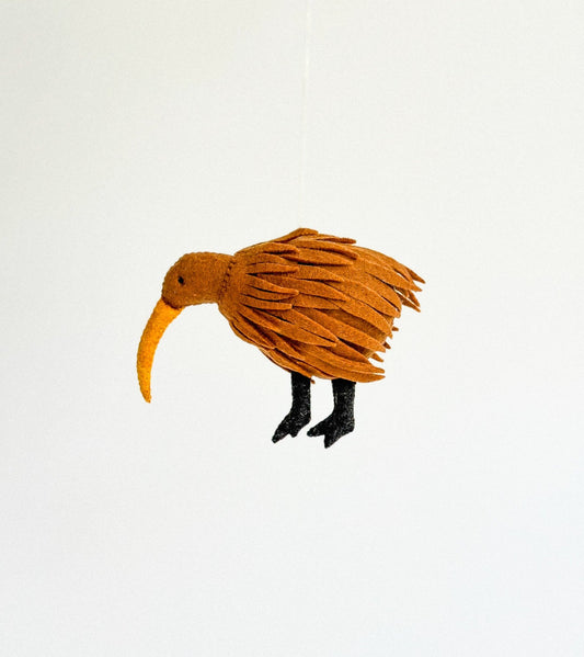 Felt Kiwi Apteryx Ornament - WoollyFox