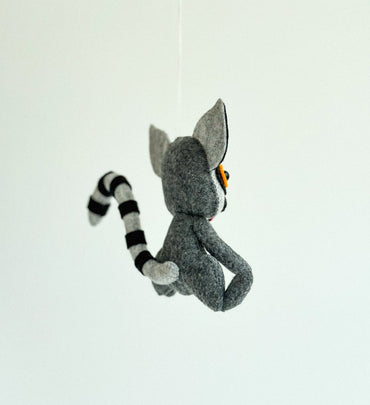 Felt Lemur Ornament - WoollyFox