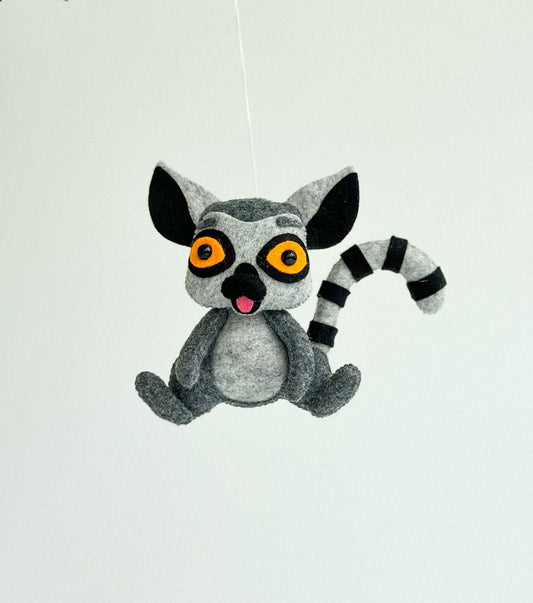 Felt Lemur Ornament - WoollyFox