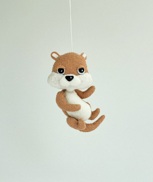 Felt Otter Ornament - WoollyFox