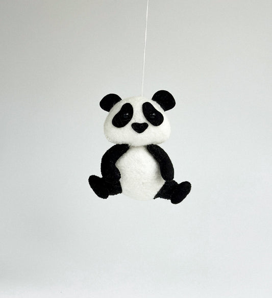 Felt Panda Ornament - WoollyFox