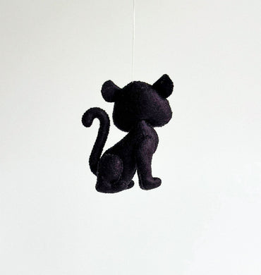 Felt Panther Ornament – Handmade Safari Animal Room Decor - WoollyFox