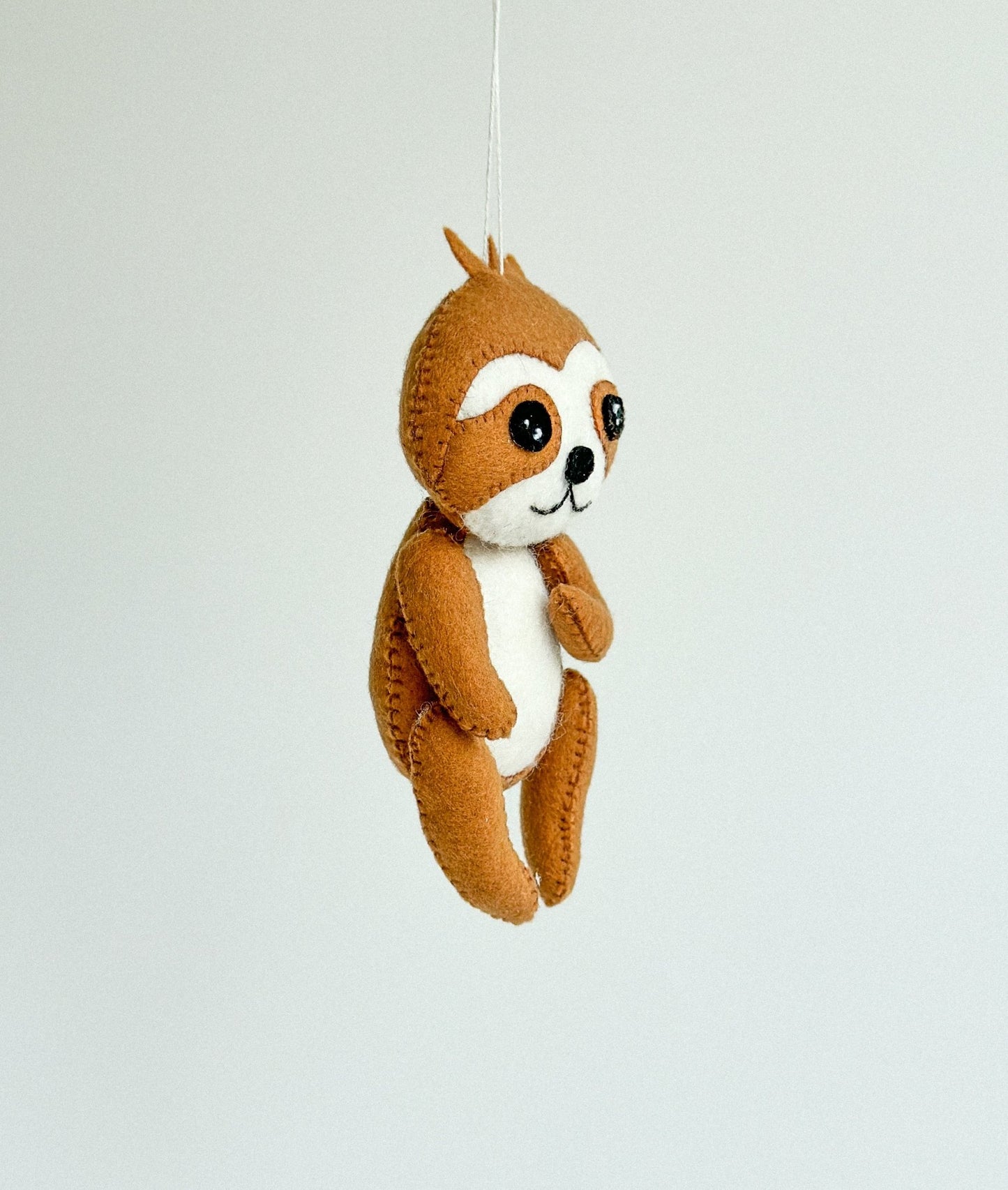 Felt Sloth Ornament - WoollyFox