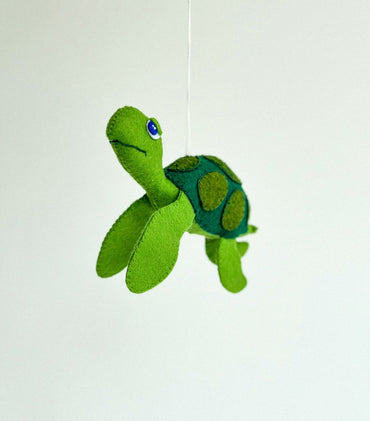 Felt Turtle Ornament - WoollyFox