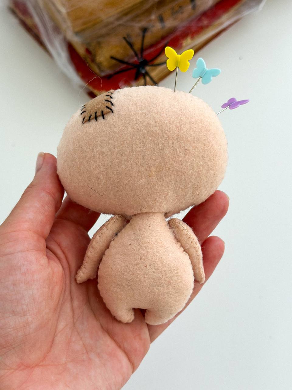 Felt Voodoo Doll Ornament – Spooky Handmade Halloween Decoration - WoollyFox