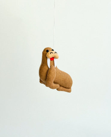 Felt Walrus Ornament - WoollyFox