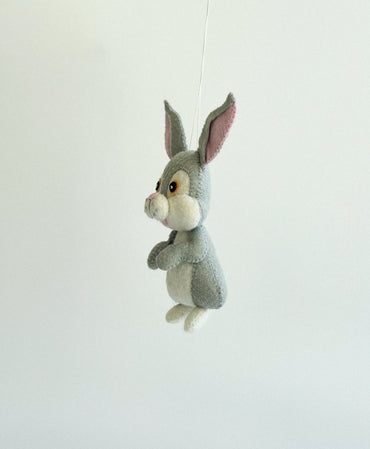 Gray Bunny Ornament - WoollyFox