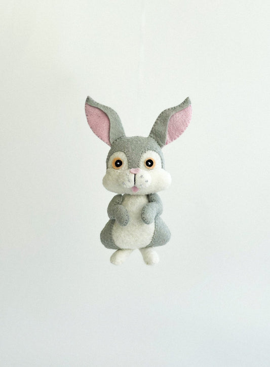 Gray Bunny Ornament - WoollyFox