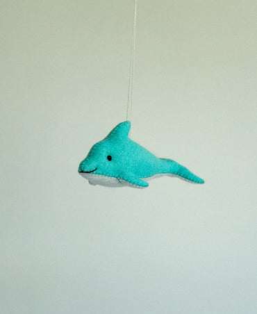 Handcrafted Felt Dolphin Ornament - WoollyFox