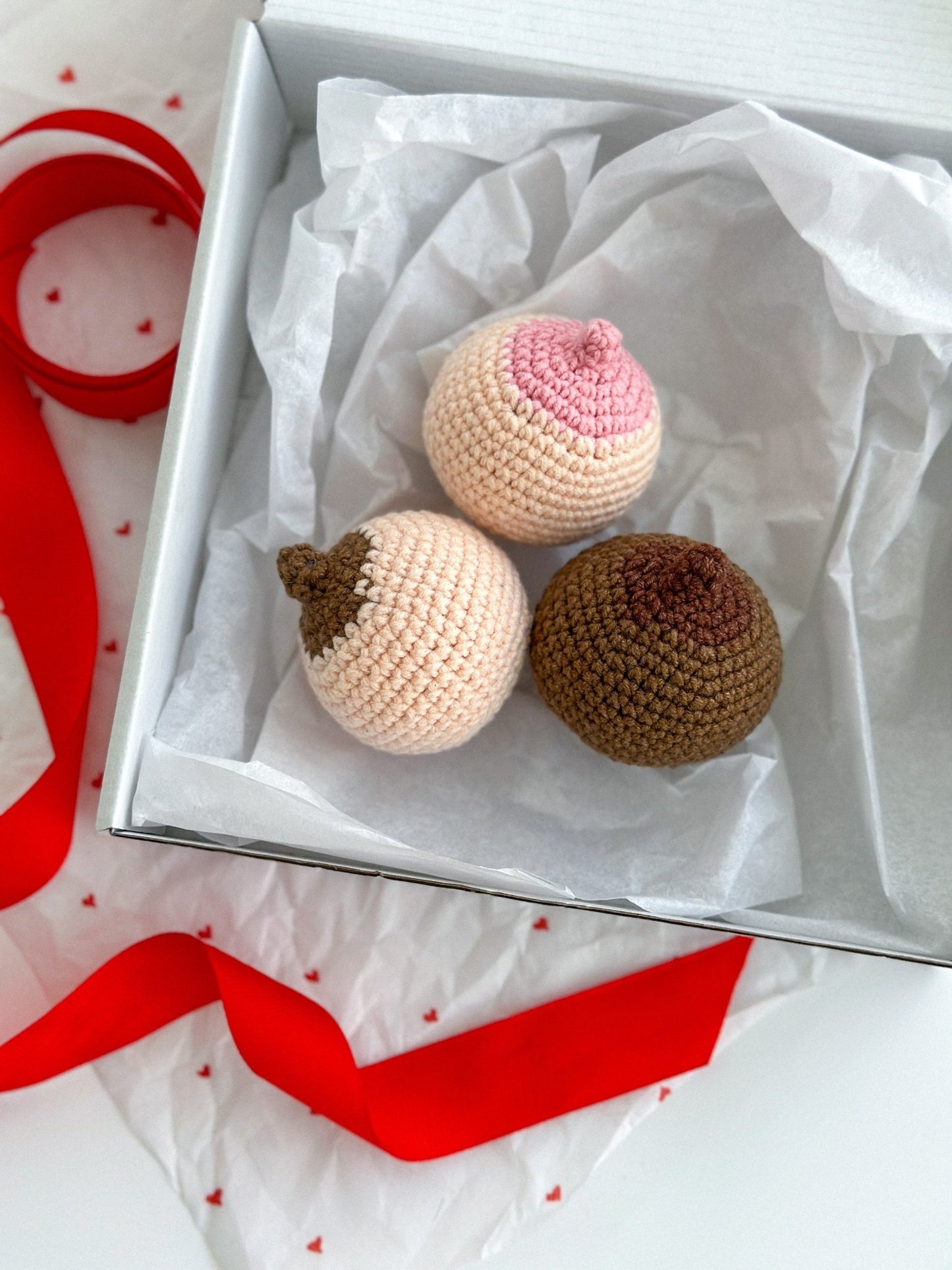 Knitted Breast For Valentine's Day - WoollyFox