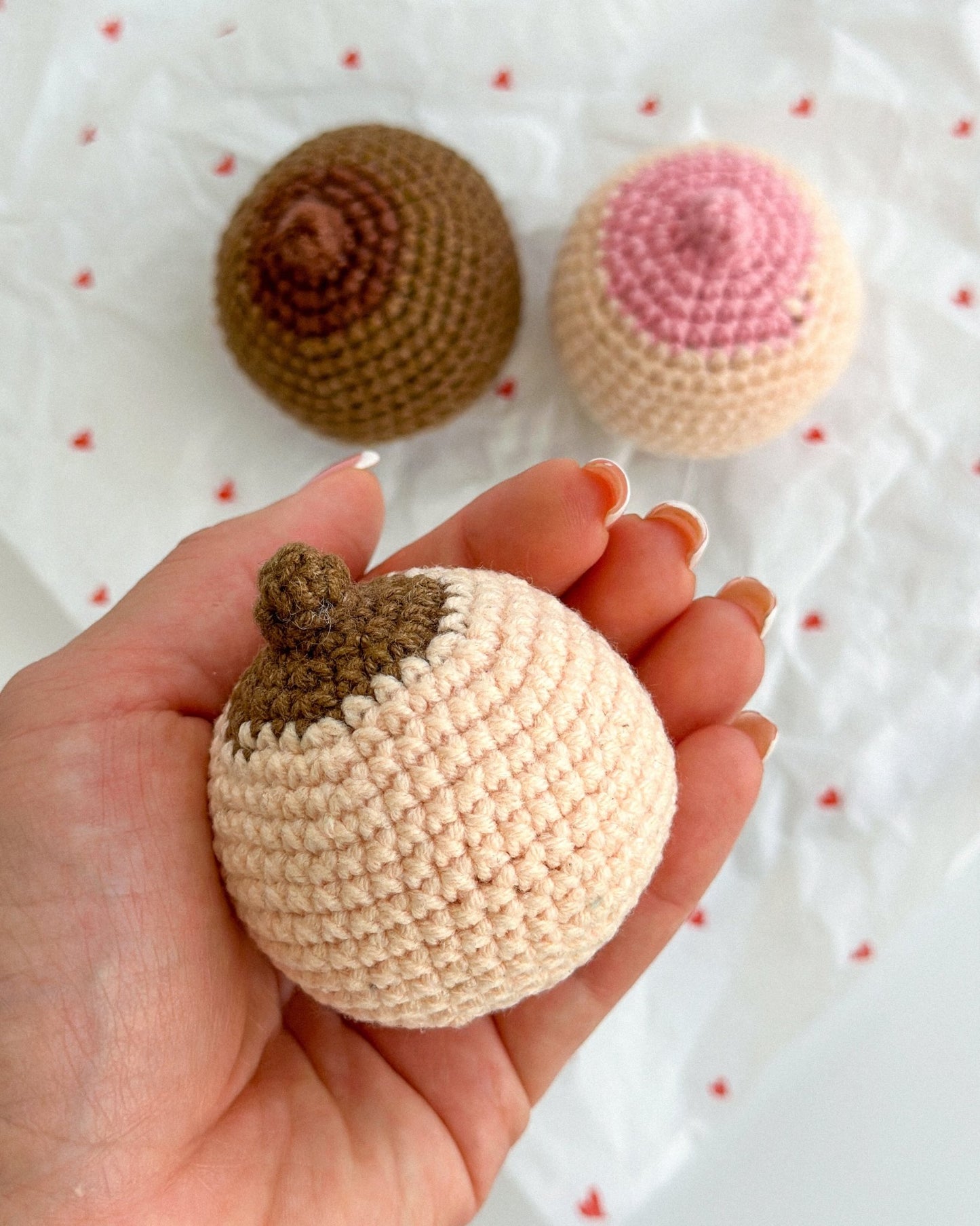 Knitted Breast For Valentine's Day - WoollyFox