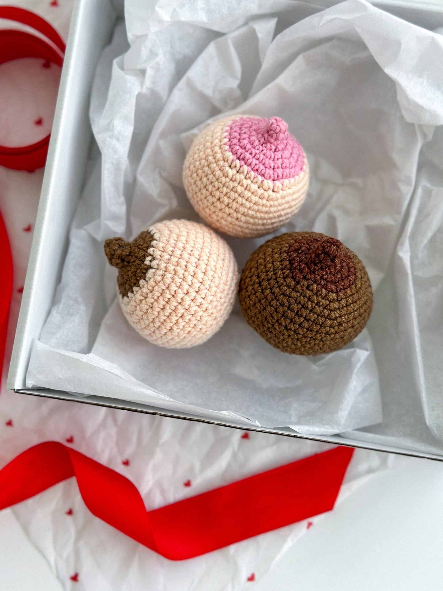 Knitted Breast For Valentine's Day - WoollyFox