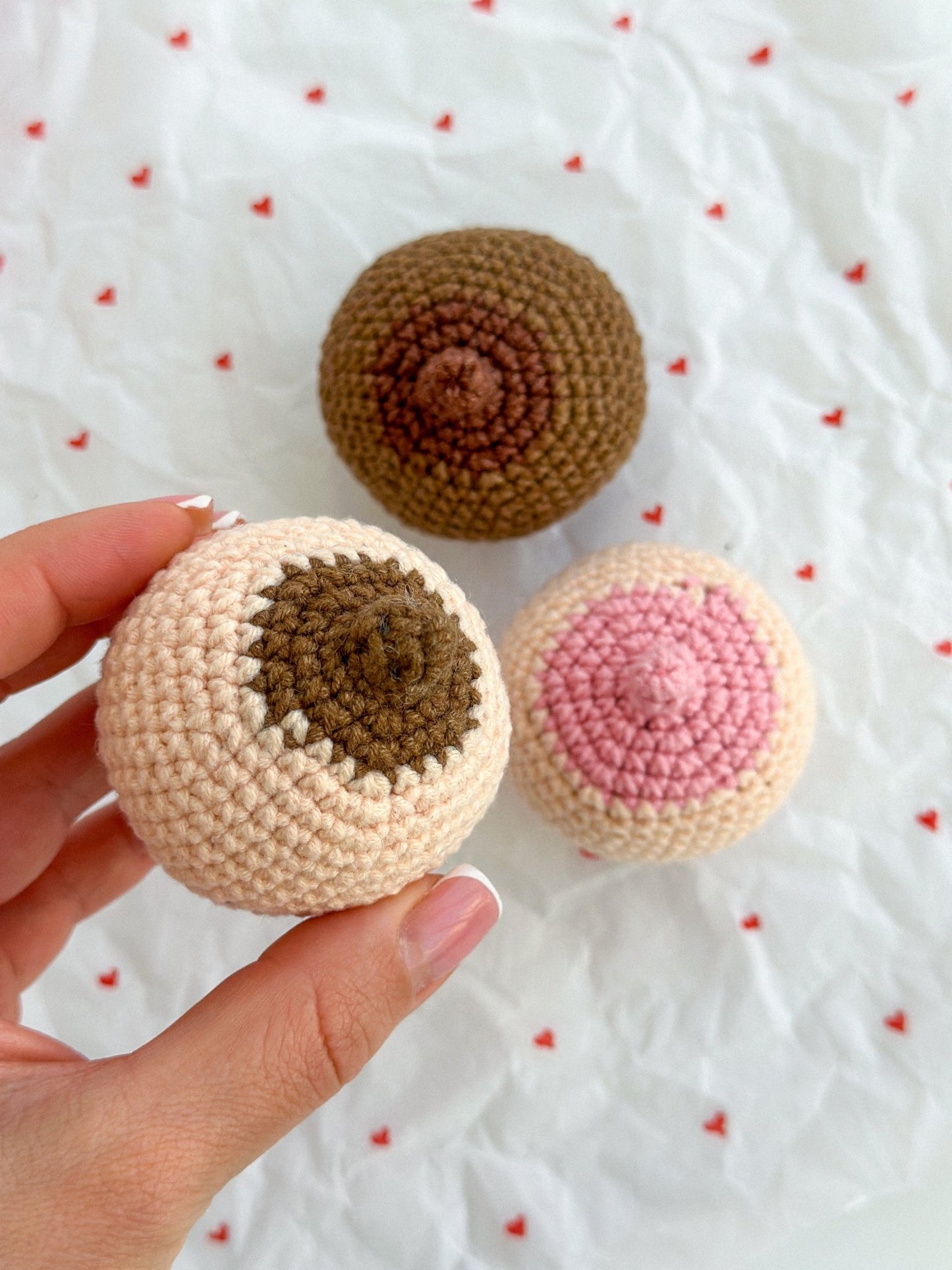 Knitted Breast For Valentine's Day - WoollyFox