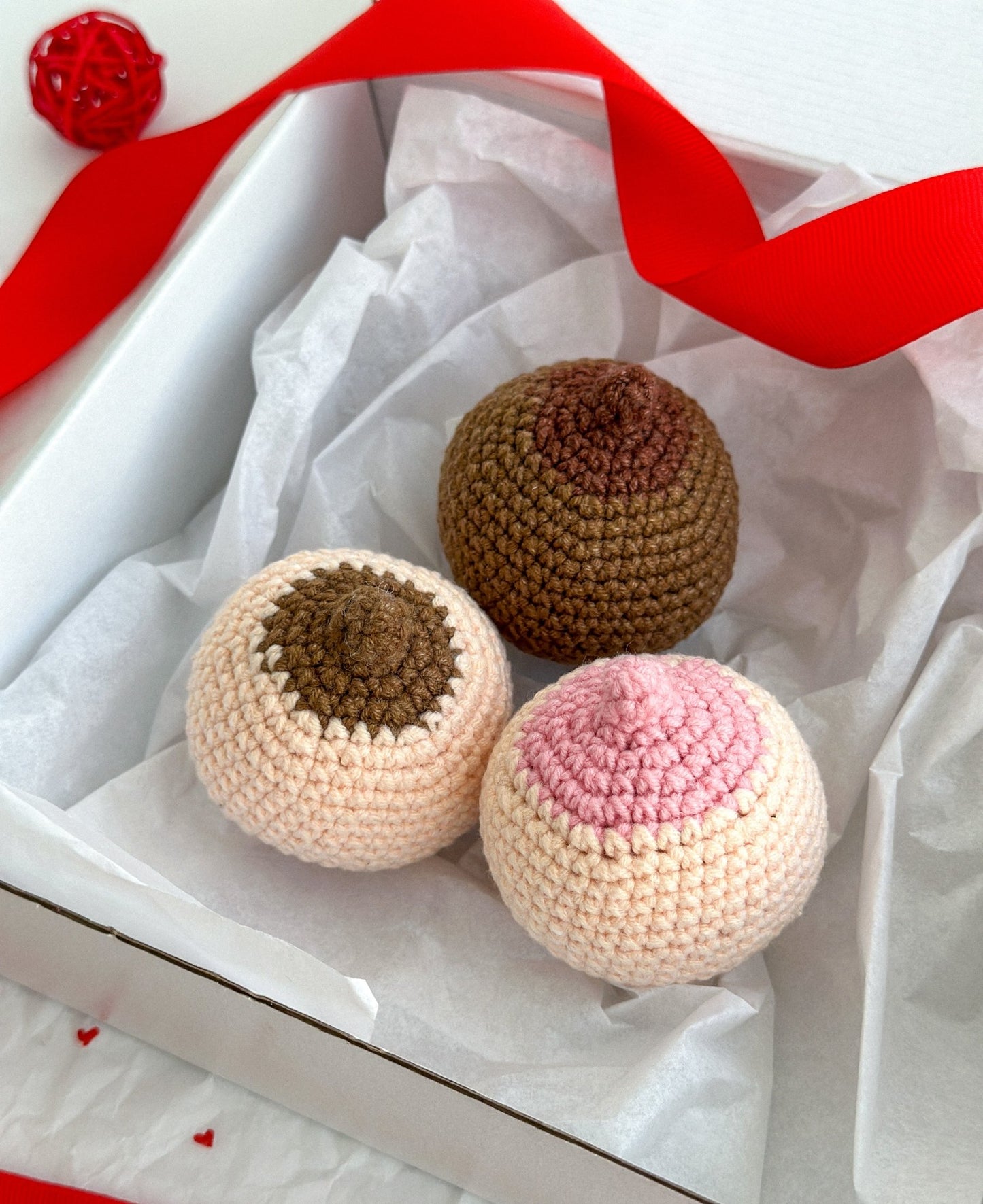 Knitted Breast For Valentine's Day - WoollyFox