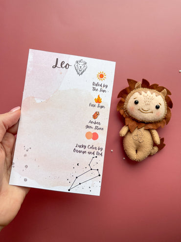 Leo Zodiac Felt Doll - WoollyFox