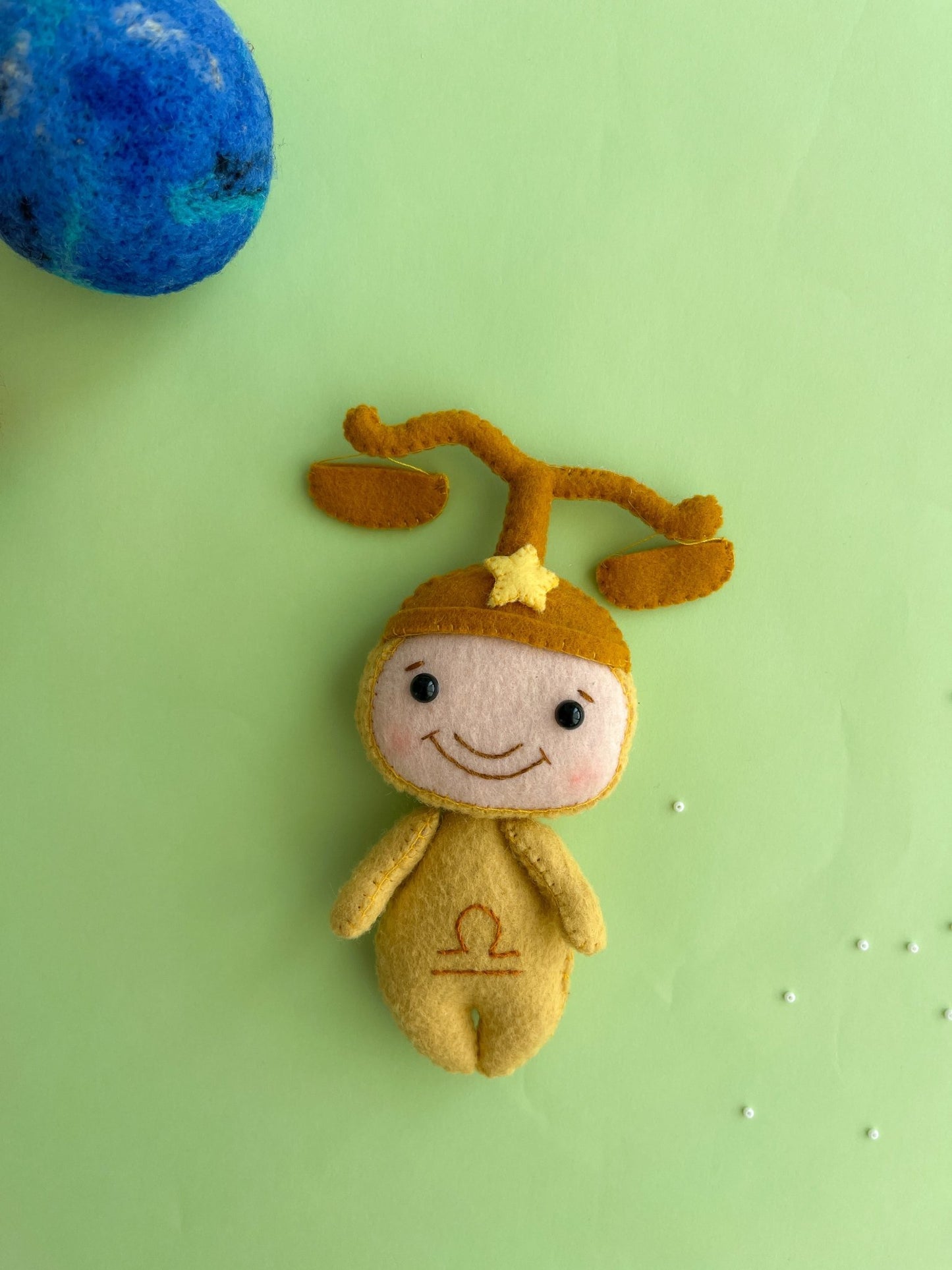 Libra Zodiac Felt Doll - WoollyFox