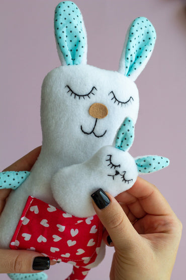Mommy and Baby Bunny Plush Toy - WoollyFox
