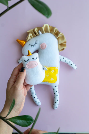 Mommy And Baby Unicorn Plush Toy - WoollyFox
