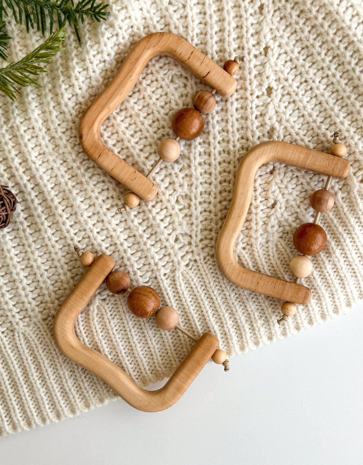 Montessori Wooden Baby Teether - WoollyFox