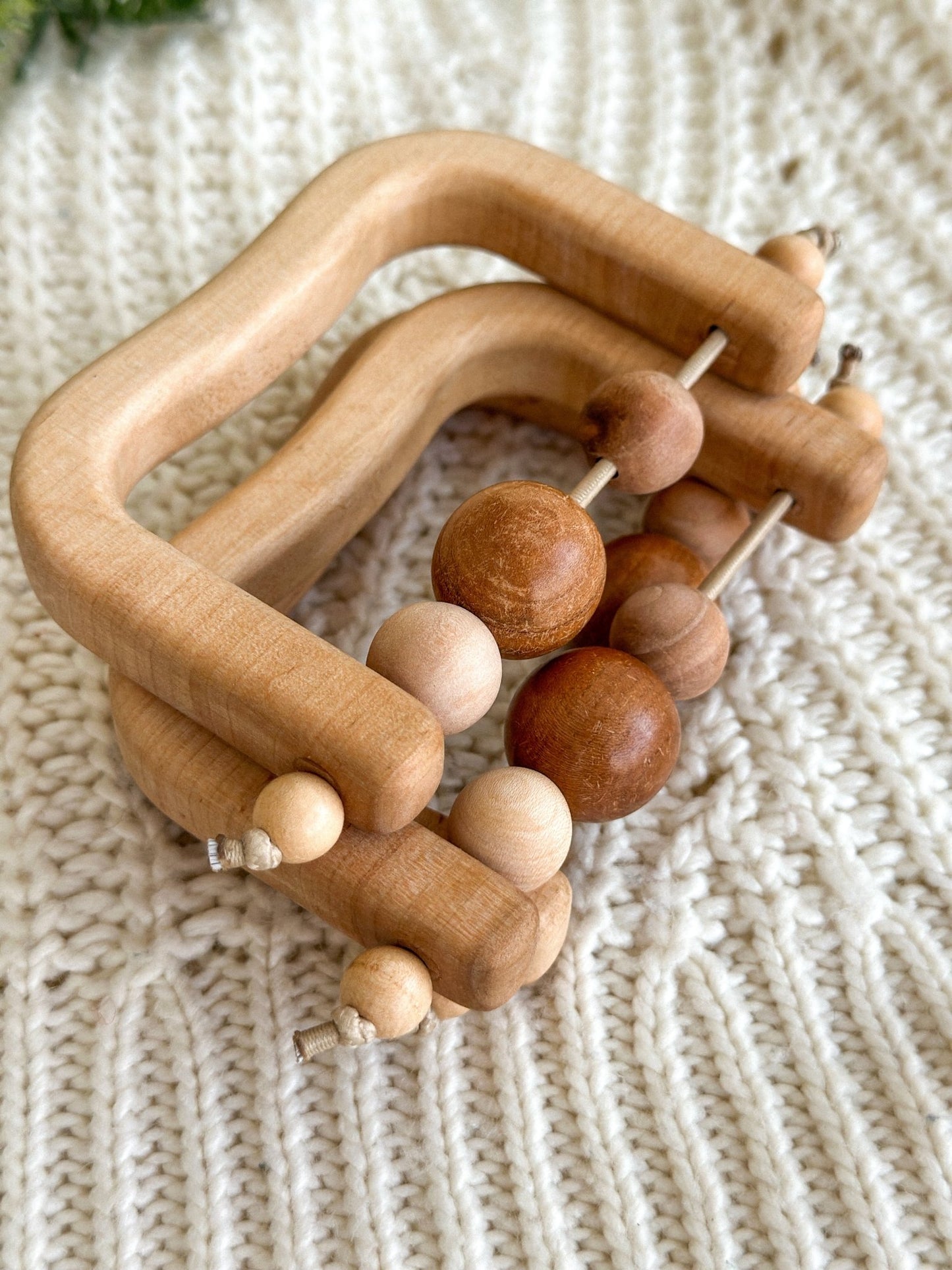 Montessori Wooden Baby Teether - WoollyFox
