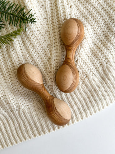 Montessori Wooden Rattle - WoollyFox
