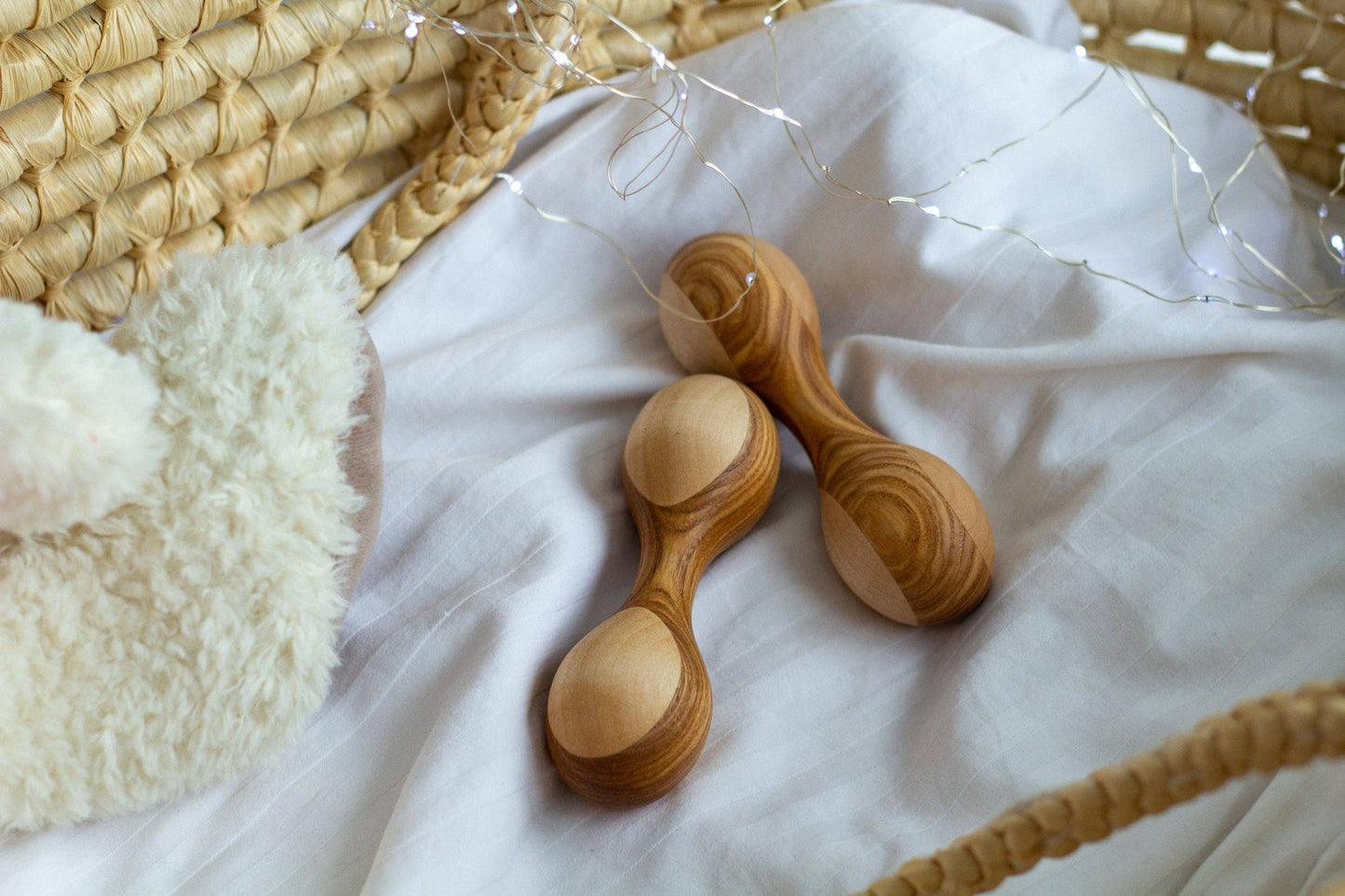 Montessori Wooden Rattle - WoollyFox