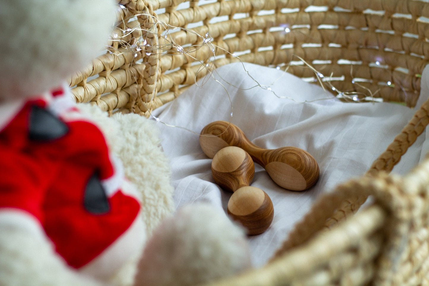 Montessori Wooden Rattle - WoollyFox
