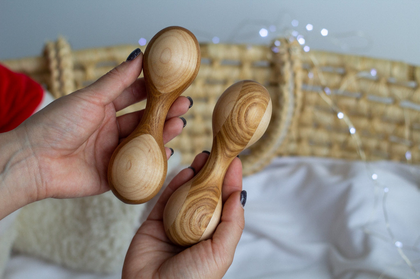 Montessori Wooden Rattle - WoollyFox