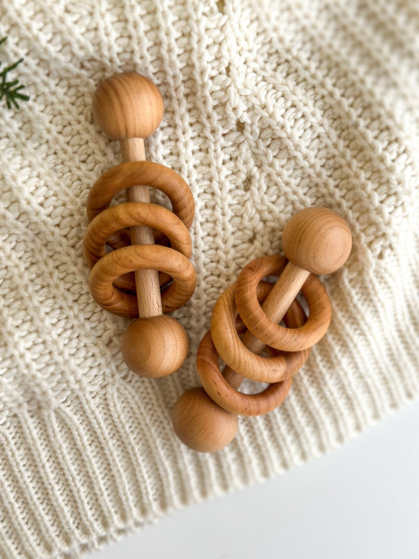 Montessori Wooden Rattle for Toddlers - WoollyFox