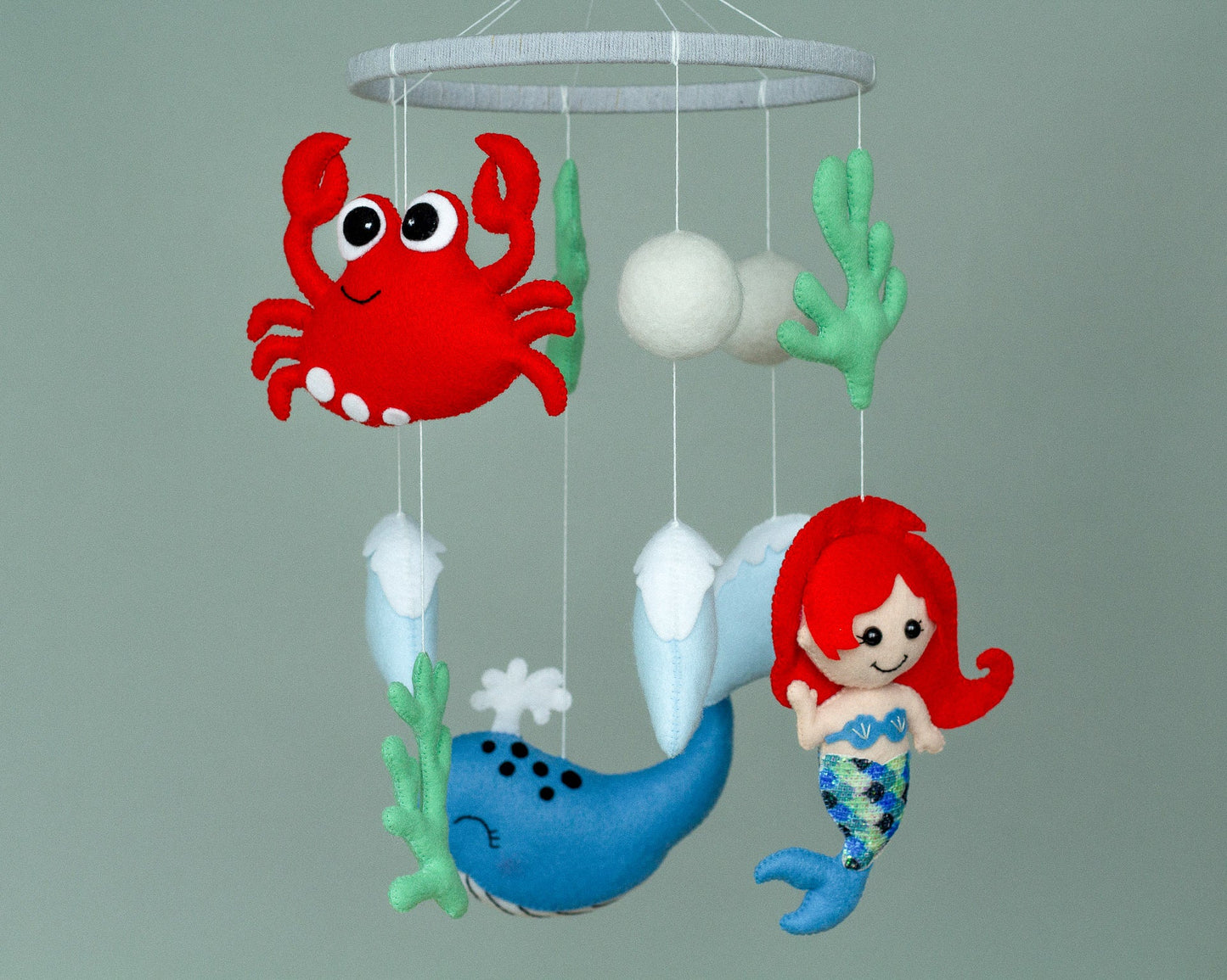 Nautical baby crib mobile | Newborn baby gift - WoollyFox