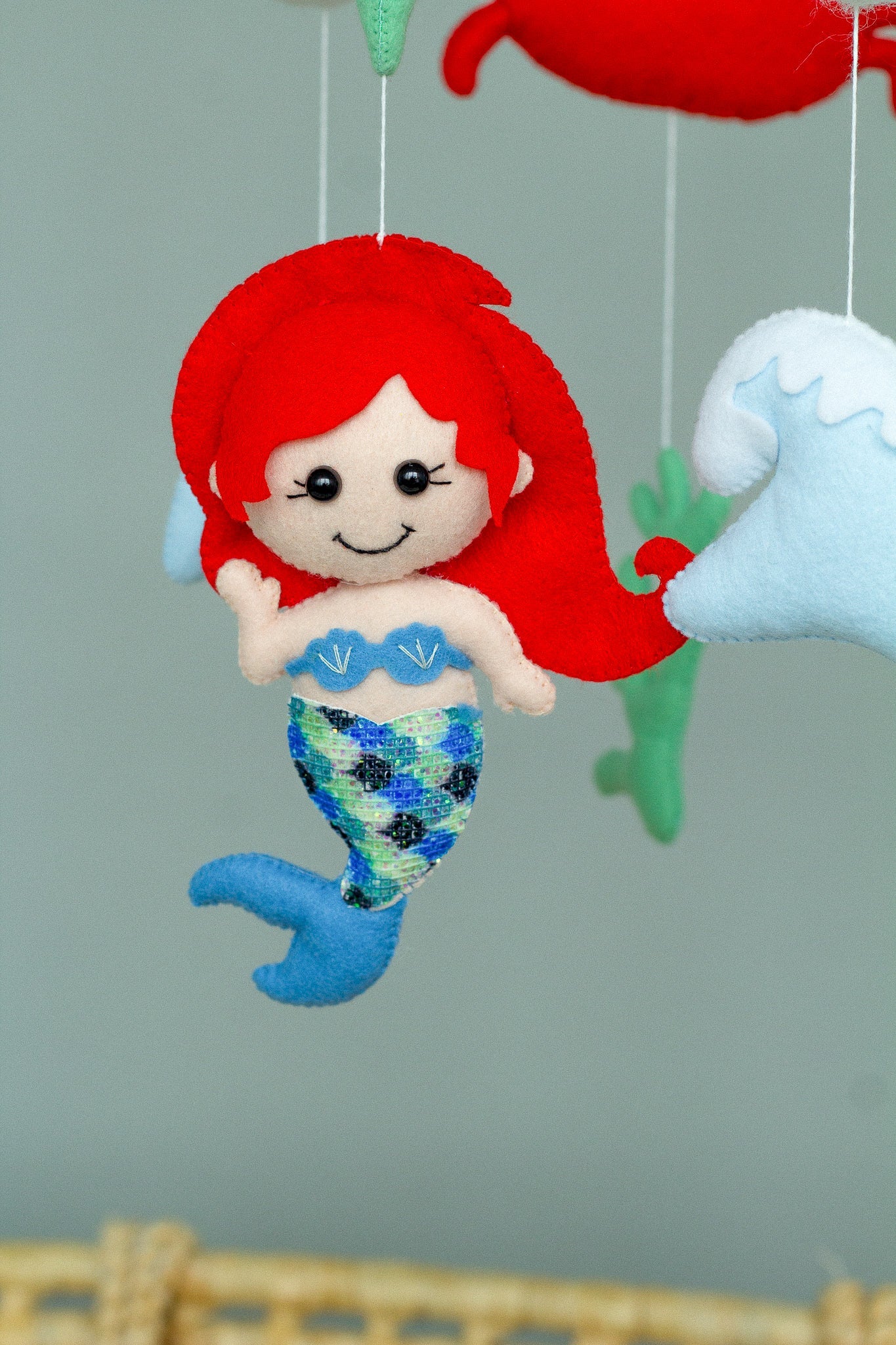 Nautical baby crib mobile | Newborn baby gift - WoollyFox