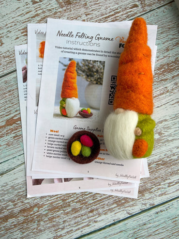 Needle Felting Gnome PDF Pattern - WoollyFox