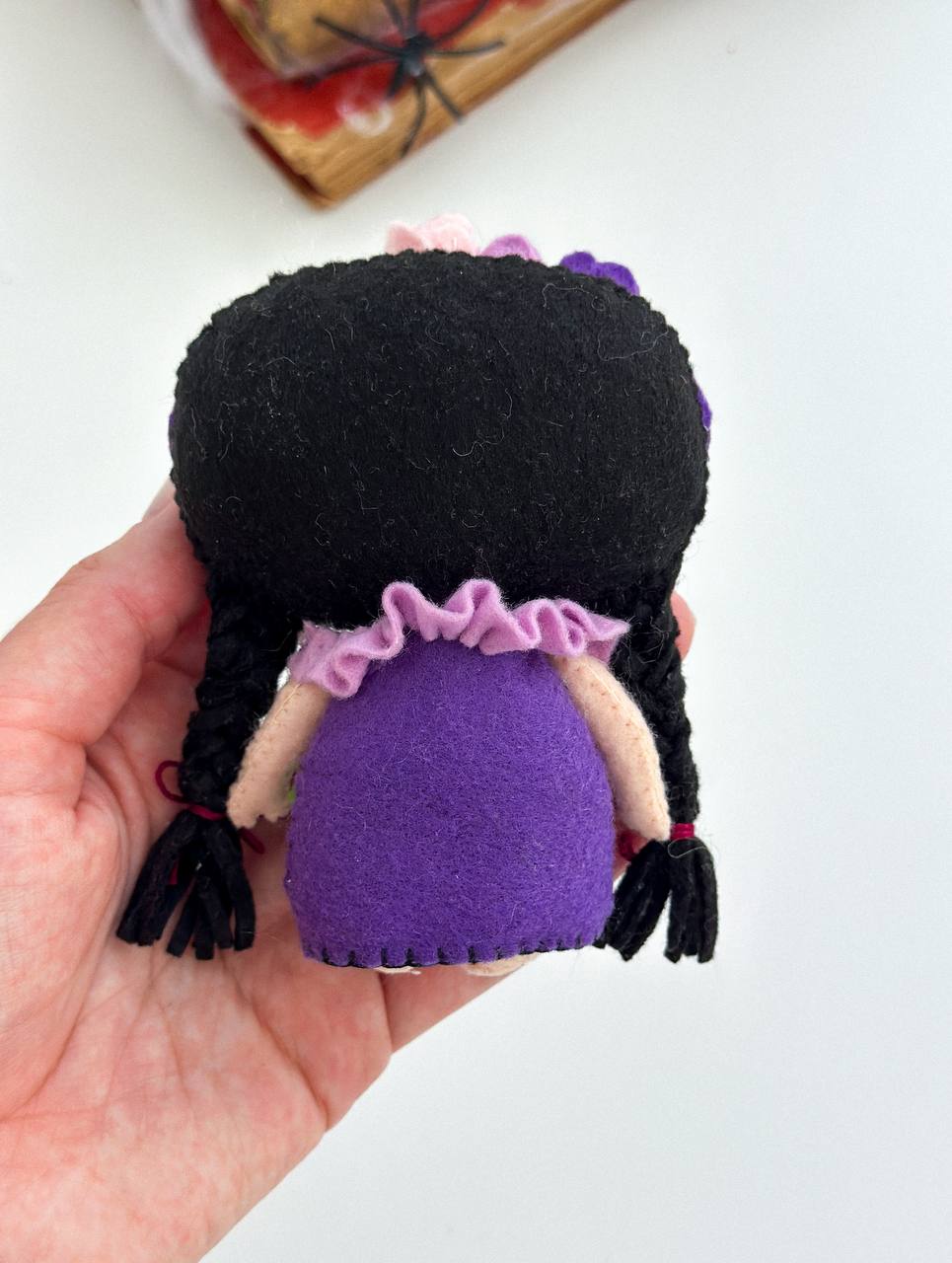 Felt Halloween ornament Lady Katrina – spooky tiered tray or altar decor