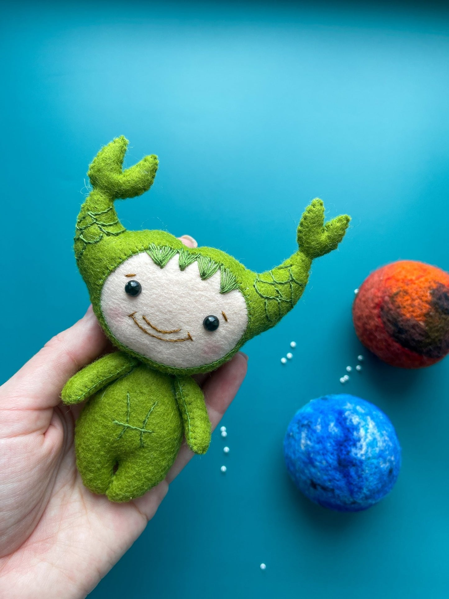 Pisces Zodiac Felt Doll - WoollyFox