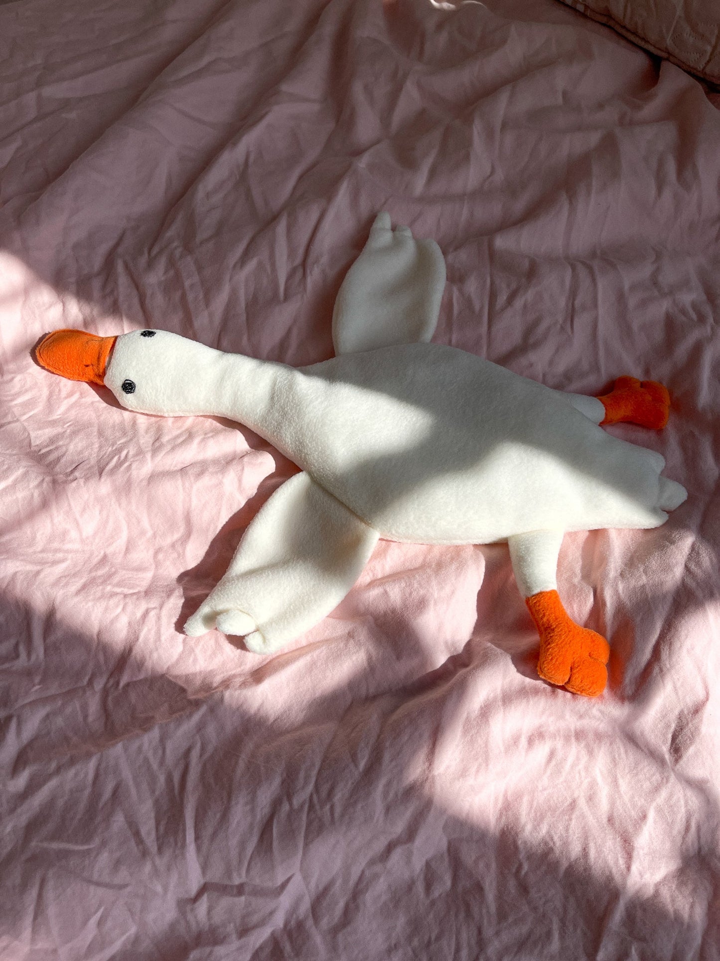 Plush Goose Lovey – Soft Baby Comfort Toy Made of Fleece - WoollyFox