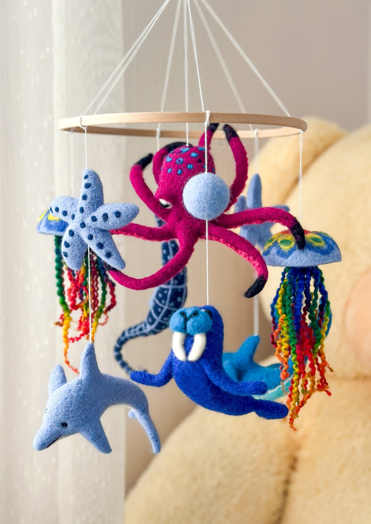 Sea baby crib mobile - WoollyFox