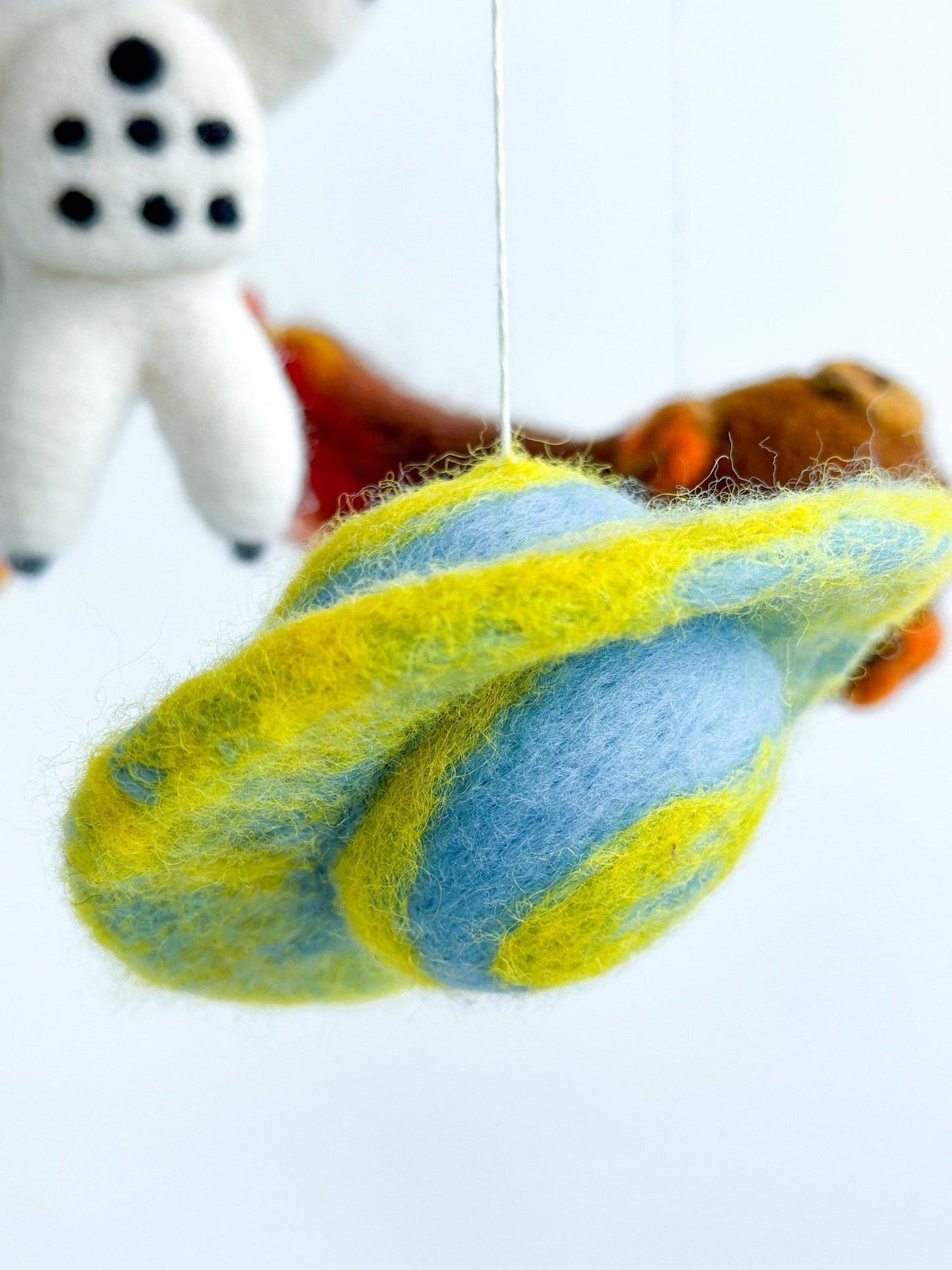 Spaceship Baby Mobile – Felt Crib Mobile with Planets & Astronaut - WoollyFox