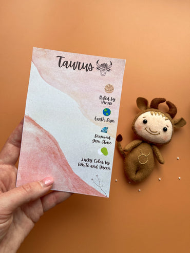 Taurus Zodiac Felt Doll - WoollyFox