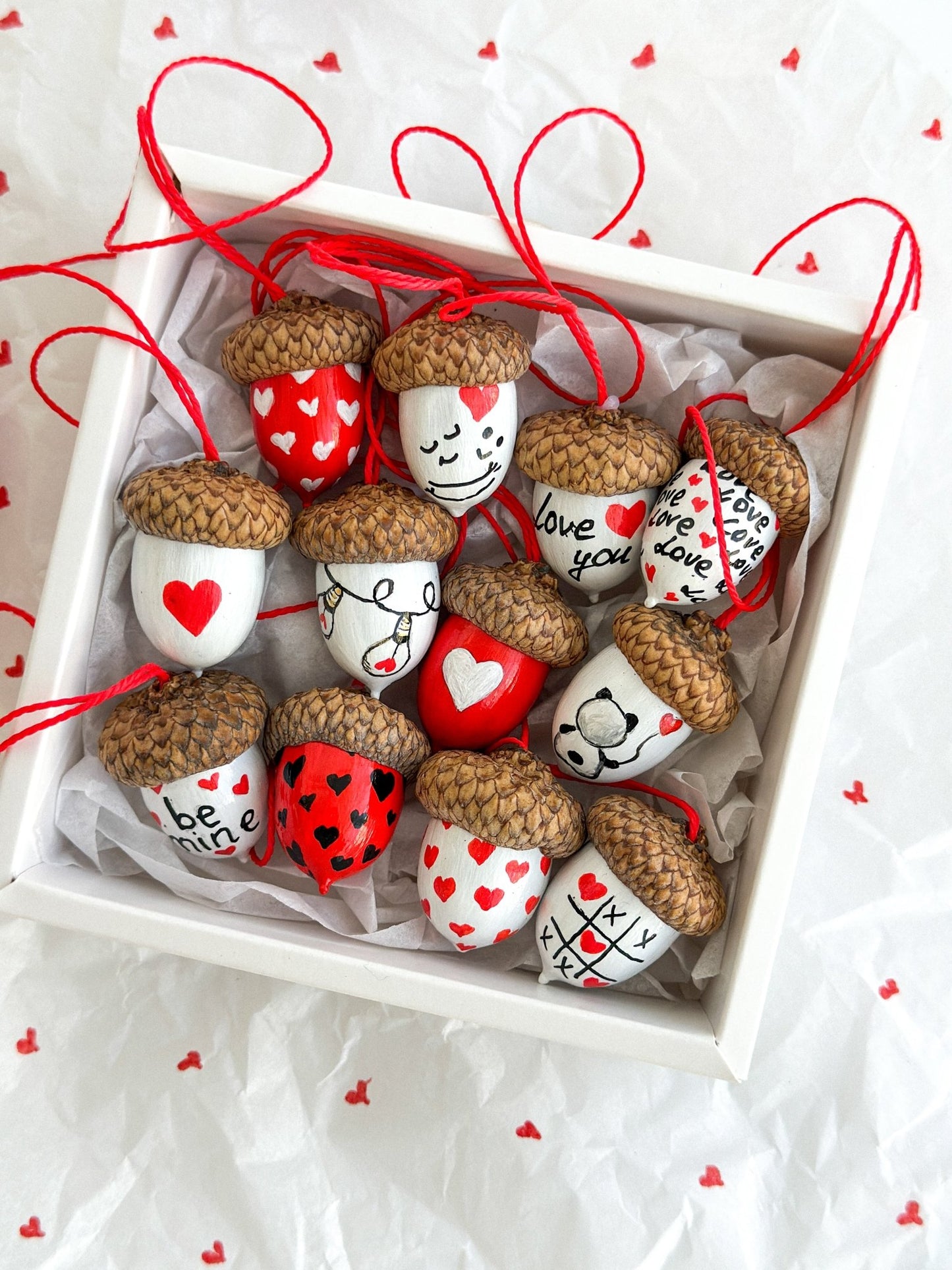 Valentine's Day Acorn Ornament - WoollyFox
