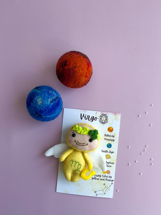 Virgo Zodiac Felt Doll - WoollyFox