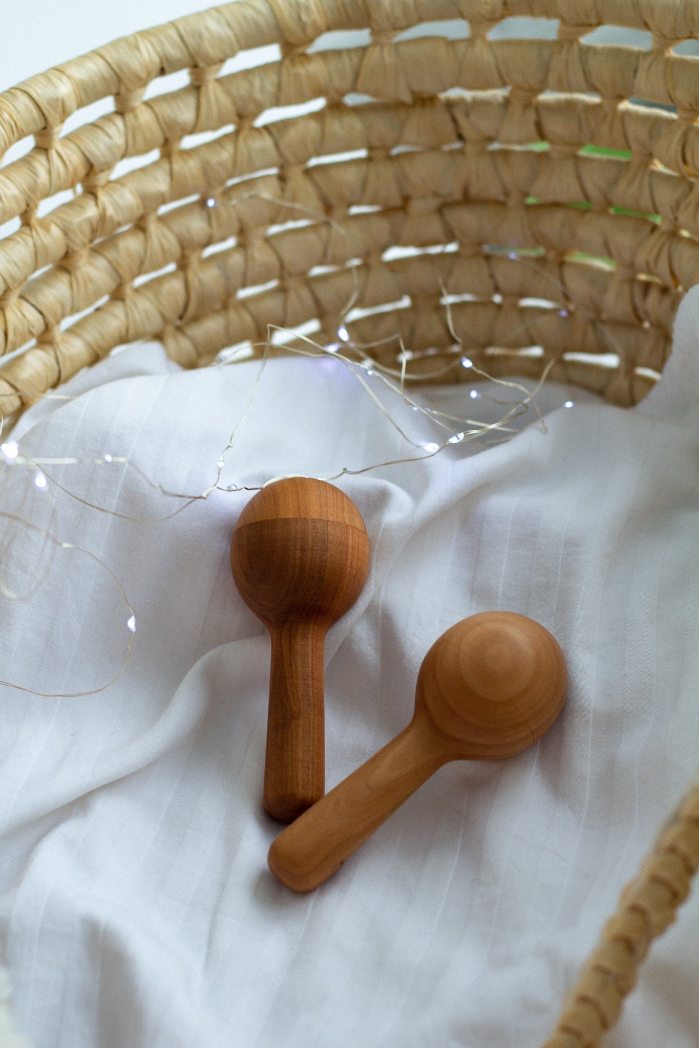 Wooden Baby Maracas - WoollyFox